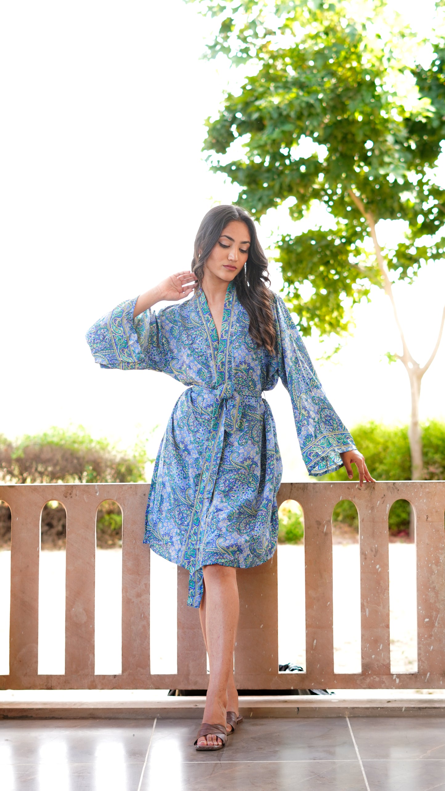 Short Robe - Blue Shades