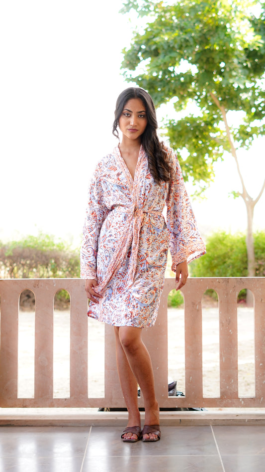 Short Robe - Paisley Dull