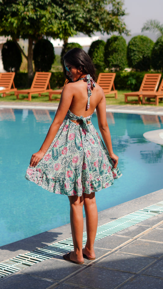 Backless - Printed Green