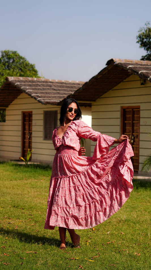 Long Ruffled - Baby Pink